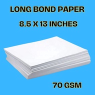 (SG SELLER) LONG BOND PAPER COPY WHITE PAPER LEGAL SIZE 8.5 X 13 INCHES COPIER PAPER 70GSM