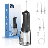 Wireless Water Floss, 350ML Water Floss, 4 Modes Portable Oral Flosser, Equipped with 4 Nozzles, Rec