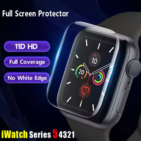 Soft Film For Apple watch screen protector 44mm 40mm 42mm 38mm Full Coverage protector apple watch s
