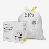 EKO Easy-Dispense Roll 80 Count Extra-Strong Drawstring Small Trash Bag, 4 Gallon Trash Bag (10-15L)