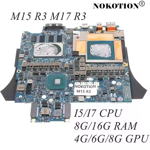 For DELL Alienware M15 R3 M17 R3 Laptop Motherboard I5-10300H /I7-10750H CPU 4G/8G/16G GPU FDQ51 LA-