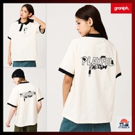 graniph Beautiful Shadow Playful Paint | Trim Polo Shirt , Unisex, Off-White, Direct from Japan