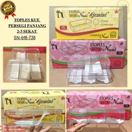 SELLING RECTANGLE CAKE JARS 2 - 3 Separator NUAI SN 618 - SN 738 @ 1 DOZEN JAR/S