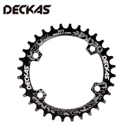 ใบจานจักรยาน ใบจานเสือภูเขา ใบจานเดี่ยวเสือภูเขา ใบจานกลม BCD104 แบรนด์ DECKAS BCD104 Chainring Aluminum Alloy 7075