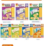 Evan-Moor Skill Sharpeners Grade 1 Set. All 7 Subject Sets: Science Geography Spelling Reading Gramm
