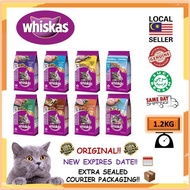 [100% ORIGINAL] Whiskas Dry Cat Dry Food / Makanan Kucing / Kibble 1.2KG