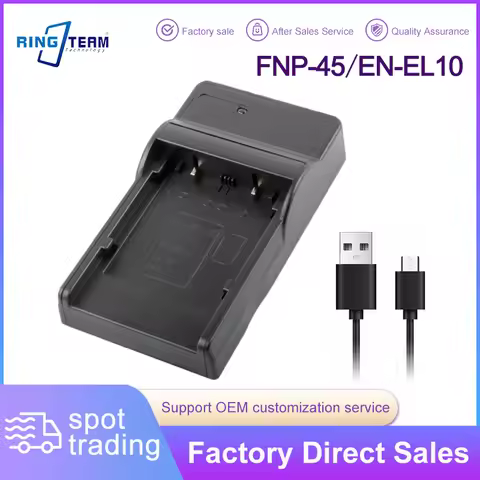 FNP-45 EN-EL10 USB Charger for Fujifilm FinePix J/JV/JX/JZ/XP/T/Z/L Compatible with Instax Mini 90/L