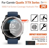 Zenia 2PCS HD Full Screen Curved Edge Full Coverage Protector Film For Garmin Quatix 7 Pro Sapphire