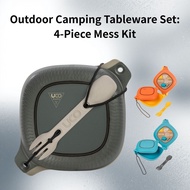 UCO Outdoor Camping 4-Piece Mess Kit – Lightweight & Durable Tableware Set for Hiking, Backpacking, 