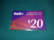 (新版) Hello $20 增值券 Recharge Voucher