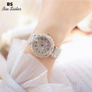 BS Bee Sister 1499 Hot Sale Fashion Women Watch Casual Stainless Steel Strap Quartz Waterproof Watches Ladies Elegant Diamond Rhinestone Wristwatch Gift For Women