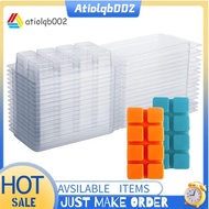 50 Packs Wax Melt Containers 8 Cavity Clear Empty Plastic Wax Melt Molds Cubes Clamshells for Tarts 