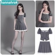 Women's Dress Skirt Cafe Cute Set 2-Piece