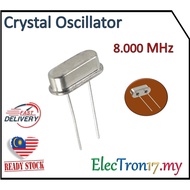 8.000MHZ Quartz Crystal Oscillator, Clock, Frequency, Low Profail 8.000 MHz