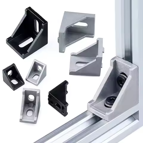 2/4/10/20Pcs Cast Corner Bracket Fittings Angle Connector 2020 2028 2430 3030 4040 4545 6060 for V-S