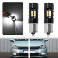 2Pc White Canbus No Error P21W 1156 BA15S LED Light Bulb For 2010-2014 VW PASSAT B7 Caddy 2KA 2KB LE