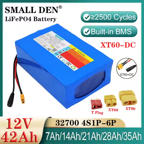12V 42Ah 35Ah 28Ah 21Ah 14Ah 7Ah 32700 Lifepo4 battery pack 4S6P With BMS For 12.8v E-boat Sprayer U