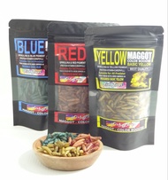 Makanan Ikan FISH LOVER MAGGOT SACHET RED YELLOW BLUE BOSSTER 30 GR