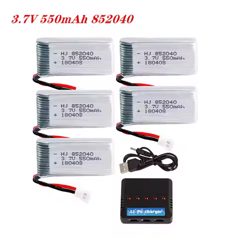 3.7V 550mAh 25C Lipo Battery 852040 Suitable For JXD 523523W H43WH RC Quadcopter Drone 2-5pcs Batter