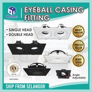 Eyeball Casing GU10 360˚ Adjust Degree Lamp Holder Spotlight Recessed Eyeball Downlight Casing Ceili