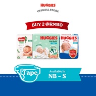 [Buy 2 @RM50] Huggies Newborn baby (NB / S) Diapers - Dry / AirSoft / Naturemade