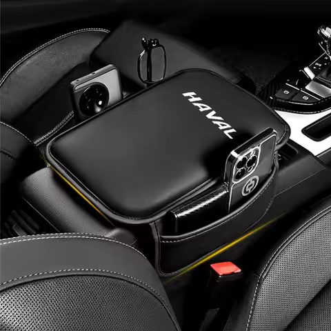 Car Armrest Box Pad Leather Cushion Storage Pocket Elbow Height Support Styling For Haval M1 M2 M4 H