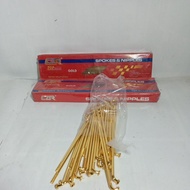 GOLD SPOKES or GOLD MOTORCYCLE SPOKES ANTI-RUST RACING DAILY CONTEST