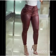 Solid Color Leather Pants - Casual Spring 2023 | L3CW