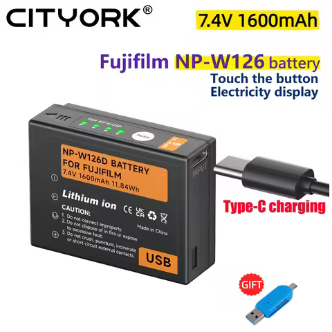 NP-W126 NPW126 NP W126 Battery Bulit-in USB for Fujifilm Fuji X-Pro1 XPro1 XT1, HS30EXR HS33EXR X PR