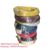 1 Roll 600M Cable 24awg AWG24 White Stranded Tined Silver Tinned CuPer