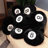 8ball Pillow Number 8 Studsy 8ball Black Soft Fur (8ball) eight ball (AC888)