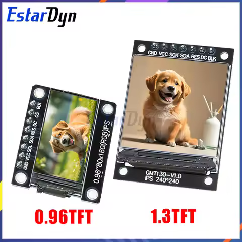 0.96 / 1.3 inch IPS 7P SPI HD 65K Full Color LCD Module ST7735 Drive IC 80*160 (Not OLED) For Arduin