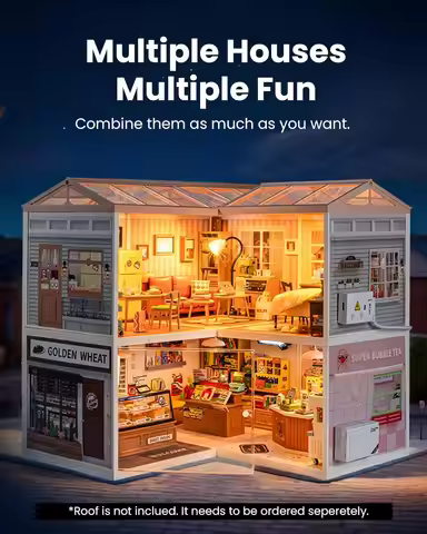 Rolife Super Store Series Plastic 3D Puzzle DIY Miniature dollhouse kit Building Block Sets for Gift