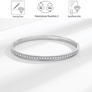 Sikroad Hot Selling Fashion Accessories Moissanite Single Row Diamond Gypsy Bracelet Women