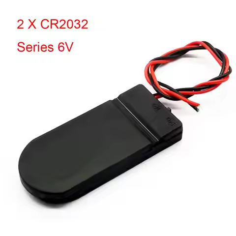 3V X 2 CR2032 6V Button Coin Cell Battery Socket Holder Case Cover With ON/OFF Switch Battery Storag