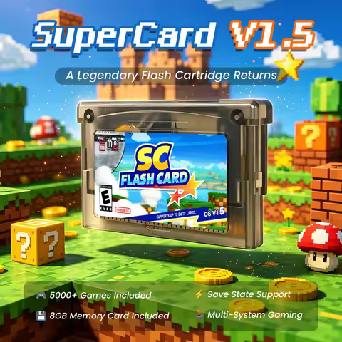 Retro SuperFW Games Cartridge 5000 in 1 GBA Flash Card with 8G TF Card RTC Flash for GBA/GBA SP/NDS 