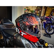 หมวกกันน็อค KYT NF-R Flaming Matt Grey/Red