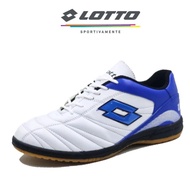 PUTIH Futsal HALF / BADMINTON SHOES LEATHER MATERIAL LOTTO SHOES BLUE WHITE TRANDY MODEL