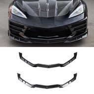 Car Front Bumper Lip Spoiler Side Splitter Deflector Guards Cover For Chevrolet Corvette C8 Z51 Body