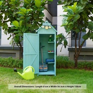 Outdoor Waterproof Sunproof Garden Storage Cabinet Yard Junk Box Balcony Tool Case Wooden Triangle S