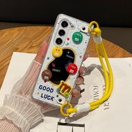 เคสโทรศัพท์ Samsung ZFold7 ZFold6 ZFold5 แบบพับได้พร้อมสายสะพายกระเป๋า กระจกเงา ป้องกันรอยขีดข่วน ป้