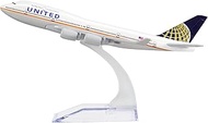 24-Hours Airplane Model United Airlines B747 Plane Model Alloy Metal Aircraft Model Child Birthday G