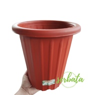 Pot Bunga LUSINAN Yogap YPT 18 Coklat / Pot tanaman plastik