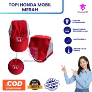 MERAH Red Honda Car Hat | Honda Car Mechanic Hat | Honda Car Hat | Red Car Workshop Hat