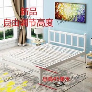 A0013 Bed frame鐵藝床架單人床雙人床可調節高度歐式公主床地中海鐵架床