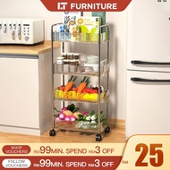 Kitchen Rack Trolley Rack Rak Dapur Movable Spices Organizer With Wheel Acrylic Kitchen Shelf With B