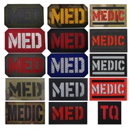 Outdoor Reflective Badge MED Rescue Kit Sticker Badge MEDIC Velcro Morale Badge