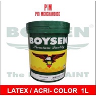 BRUSHSPRAY◕BOYSEN Latex Paint - 1 Liter (Acri-Color. Acrylic use for concrete. cements, and paint ar