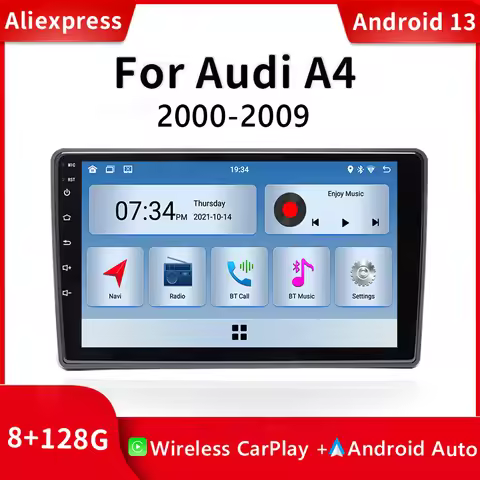 Android 13 Car Radio For Audi A4 B6 B7 S4 B7 B6 RS4B7 SEAT Exeo 2002 2008 Multimedia GPS Navigation 