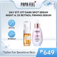 PAPA FEEL 3X Retinol Firming Serum Fade Fine Lines 577 VC Niacinamide Arbutin Dark Spot Serum